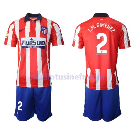 Maillot de Foot Atlético Madrid Jose Gimenez 2 Domicile 2020-21 - Enfant